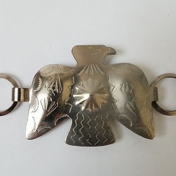 Stamped Silvertone Eagle Belt/Necklace main image 4